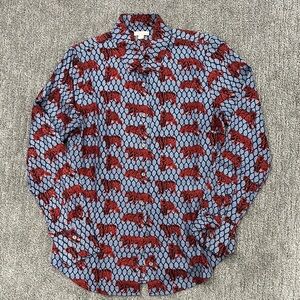 J crew collection  Red and Blue Patterned Shirt